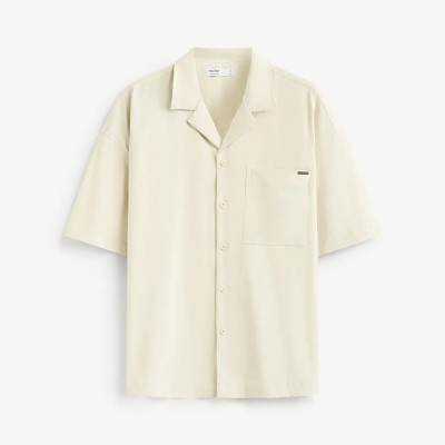 Áo sơ mi tay ngắn nam cổ cuban Form Boxy - RT 10S25SHS006 | ROUTINE CÀ MAU