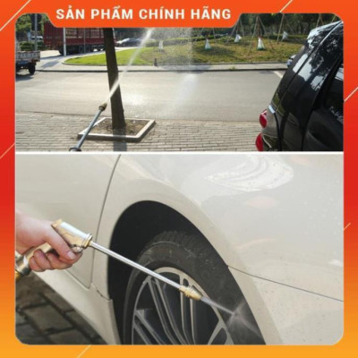 ️ Bộ dây vòi xịt nước rửa xe, tưới cây, tăng áp 3 lần, loại 20m 206701-3 đầu đồng,cút đồng+ mở chai