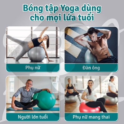 [65cm] KHÔNG KÈM BƠM Bóng tập Yoga Bóng Yoga Tròn Cỡ Đại 65cm Cao Cấp BG (hàng nhập khẩu)