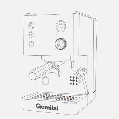 Máy Pha Cà Phê Espresso Gemilai CRM3007I Chuyên Nghiệp Thương Mại, Kiểm Soát Nhiệt Độ Pha Tùy Ý, Pha Cafe Espresso 58mm, Định Lượng Tùy Ý, Hàng Chính Hãng