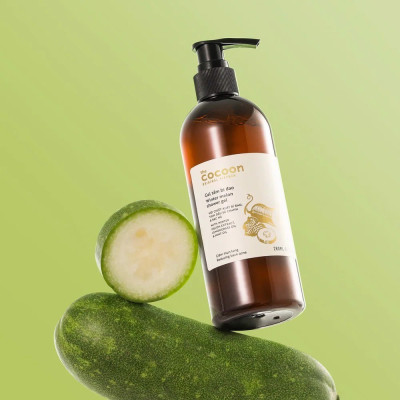 Gel tắm bí đao Cocoon 310ml giúp da sạch mịn màng và giảm mụn lưng thuần chay
