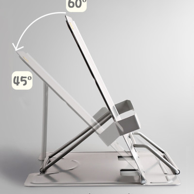 Giá Đỡ đỡ sách, đọc sách, đỡ điện thoại máy tính bảng đa năng chống cận Hợp Kim Nhôm Cao Cấp có thể điều chỉnh chiều cao. Hỗ Trợ Chống Mỏi Cổ, Vai, Gáy. Hàng Chính Hãng KitAcoom