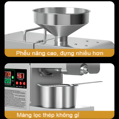 Máy ép dầu thực vật Septree X8S dùng trong gia đình Thương hiệu Mỹ, Ép 4-6kg/1 giờ - Hàng Nhập Khẩu, Bảo Hành 1 Năm