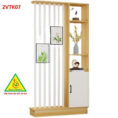 Tủ kệ trang trí kiêm vách ngăn phòng khách , nhà bếp 2VTK07 - Nội thất lắp ráp Viendong Adv