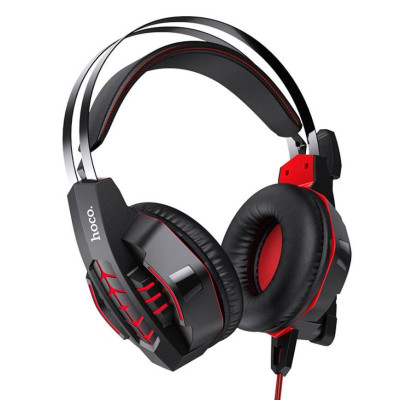 Tai nghe gaming dành cho Hoco W102 Painless wear led cực đẹp - tích hợp mic và phone trên 1 jack 3.5mm (2 màu tuỳ chọn) - Hàng Chính Hãng