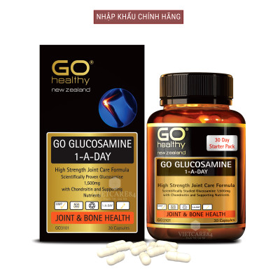 Bộ Sản Phẩm Cho Người Bệnh Xương Khớp: Viên Uống Bổ Xương Khớp Go Glucosamine 1-A-Day 30 Viên Và Viên Uống Dầu Cá Hồi Omega 3 Salmon Oil 180 Viên