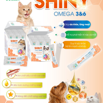 BOSSEN - SHINY for Dog Bổ sung Vitamin và Acid béo Thiết Yếu cho Chó - Hộp nguyên 20 gói 4ml