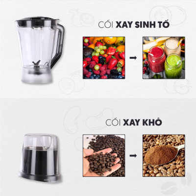 Máy Xay Thực Phẩm Đa Năng & Trong 1 Mishio MK323 - Hàng Chính Hãng