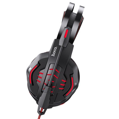 Tai nghe gaming dành cho Hoco W102 Painless wear led cực đẹp - tích hợp mic và phone trên 1 jack 3.5mm (2 màu tuỳ chọn) - Hàng Chính Hãng