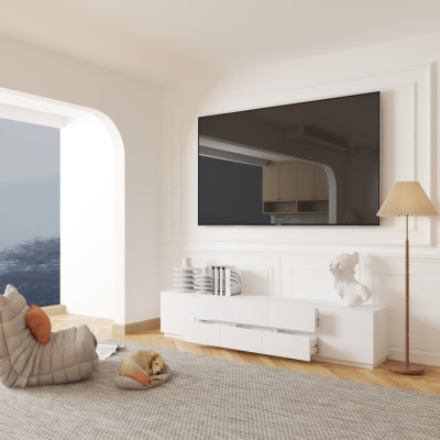 [Happy Home Furniture] MACRO, Kệ Tivi nhiều ngăn, 220cm x 40cm x 46cm ( DxRxC)   , KTV_002