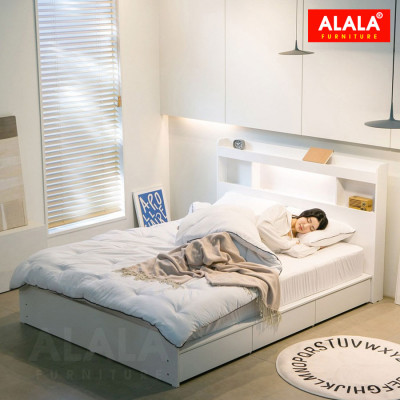 Giường ngủ ALALA1202 + 3 hộc kéo / Miễn phí vận chuyển và lắp đặt/ Đổi trả 30 ngày/ Sản phẩm được bảo hành 5 năm từ thương hiệu ALALA/ Chịu lực 700kg
