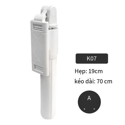 Gậy Tự Sướng Bluetooth K07 có chân đỡ - Gía Đỡ Điện Thoại Selfie - Gậy Chụp Hình Bluetooth - Hàng chính hãng