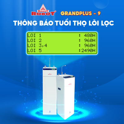 MÁY LỌC NƯỚC NÓNG THÔNG MINH LẠNH ROBOT GrandPlus-9  -Hàng Chính Hãng