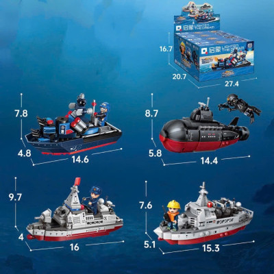 QMAN - 22016 Bộ xếp hình Chuỗi nhiệm vụ sấm sét 1 Hộp ngẫu nhiên 