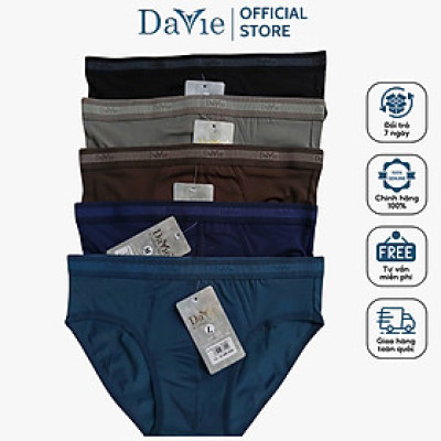 Quần Lót Nam Tam Giác Davie Mã DVCT033 Chất 100% Cotton, Co Giãn 4 Chiều, Thấm Hút Mồ Hôi Và Khử Mùi Tốt