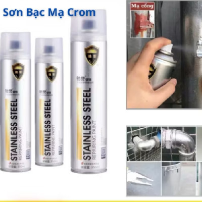 chai sơn xịt mạ crôm sáng như mới 350ml