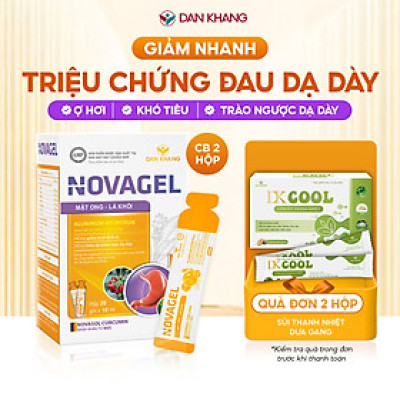Gói Hỗ Trợ Giảm Đau Dạ Dày Tức Thì, Cải Thiện Tình Trạng Đầy Hơi Ợ Chua, Đau Rát Bao Tử Novagel Hộp 20 gói - Nguyên Liệu Nhập Khẩu Châu Âu