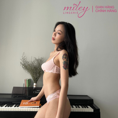 Áo Ngực Nữ Không Gọng Full Ren Miley Lingerie - Hồng