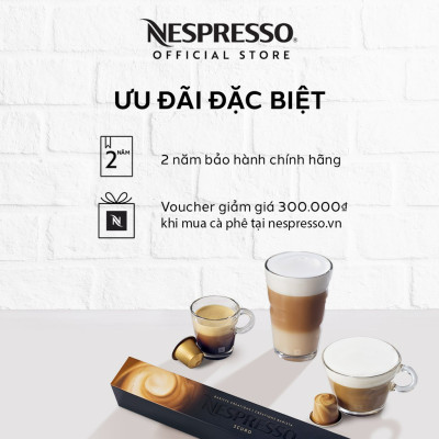 Bộ máy pha cà phê Nespresso Essenza Mini Đỏ & máy đánh sữa Aeroccino 3 - Hàng chính hãng
