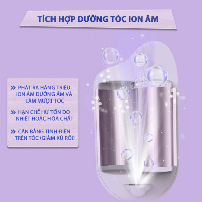 Máy uốn tóc sóng Kemei KM-3119 ion âm điều chỉnh 6 mức nhiệt độ phù hợp với mọi loại tóc - Hàng chính hãng