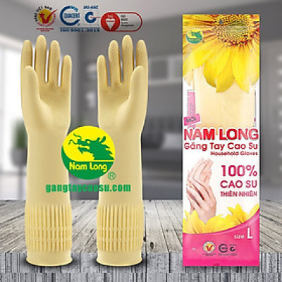 Găng tay cao su Nam Long size Dài size L (40cm) - Hàng chính hãng