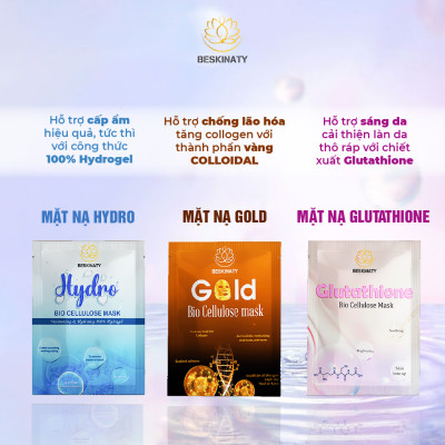 Mặt nạ sinh học BESKINATY Gold Bio Mask chống lão hóa phục hồi da hiệu quả  Hàn Quốc