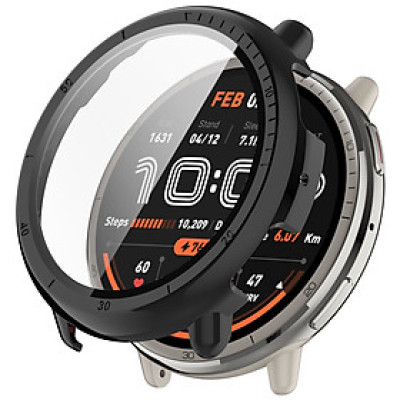 Ốp Case PC Mặt Kính Cường Lực chống va đập cho Amazfit Active 2 - Hàng Chính Hãng