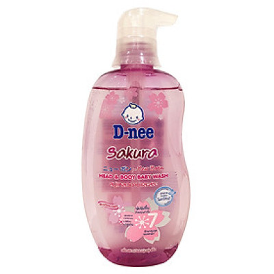 Tắm Gội Toàn Thân Baby Hồng D-Nee Dành Cho Bé Dưới 3 Tuổi (380ml)