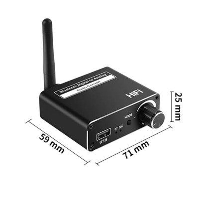 ROGTZ Bộ Thu Bluetooth D18 - Bluetooth 5.0, Phạm vi hoạt động 20m, Đa kết nối 3.5mm Type C Optical Coaxial USB, Âm thanh chất lượng cao, Chế độ chuyển đổi linh hoạt, Thiết kế hiện đại, Dễ cài đặt - Hàng Chính Hãng