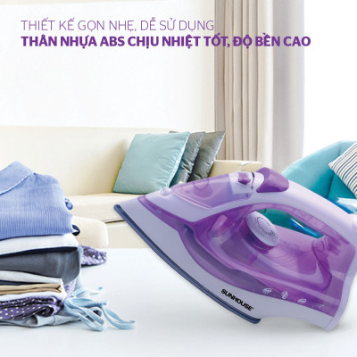 Bàn Ủi Hơi Nước Sunhouse SHD2063P (1600W) – Hàng Chính Hãng