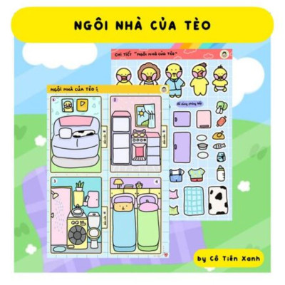 Bộ Tranh Tương Tác Cô Tiên Xanh - Ngôi Nhà Của Tèo