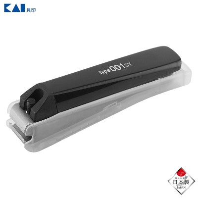 Bấm móng tay đầu thẳng KAI Nhật Bản màu đen KE0123