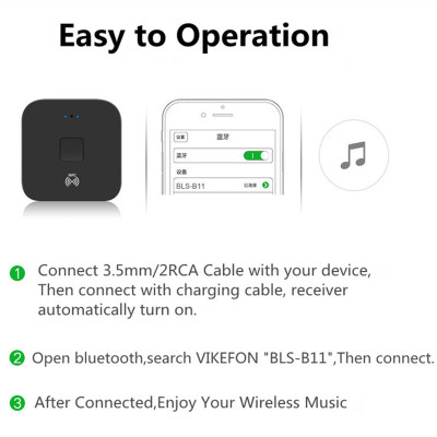 SOAIY Thiết Bị Nhận Bluetooth , NFC Cho Loa Và Amply BLS-B11 - Hàng Nhập Khẩu