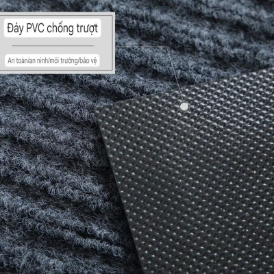 Thảm chùi chân đế chống trượt dạng sọc Stripmate Màu đỏ đun & Đen Xám Nhiều Size