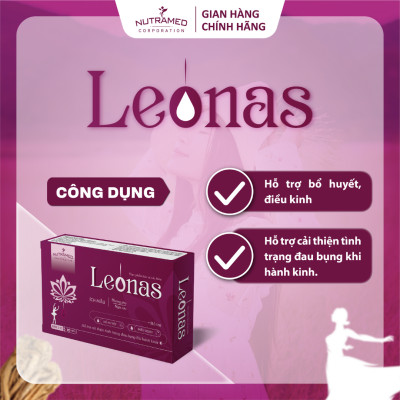  Viên uống Leonas hỗ trợ bổ huyết điều kinh giúp giảm rối loạn kinh nguyệt (30 viên) - Nutramed