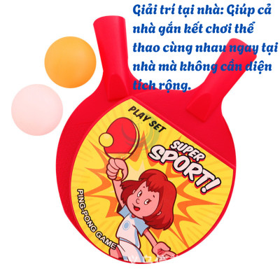 Bộ Vợt Bóng Bàn Mini Cho Bé – Super Sport Năng Động Set Đồ Chơi Bóng Bàn Mini Nhiều Màu – Bé Chơi Mê Say Bộ Vợt Bóng Bàn Trẻ Em – Kích Thích Vận Động & Tư Duy