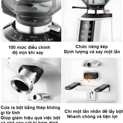 Máy xay cà phê chuyên nghiệp thương hiệu cao cấp Shardor BD-CG301 - Công suất 260W - 100 chế độ xay - Hàng nhập khẩu