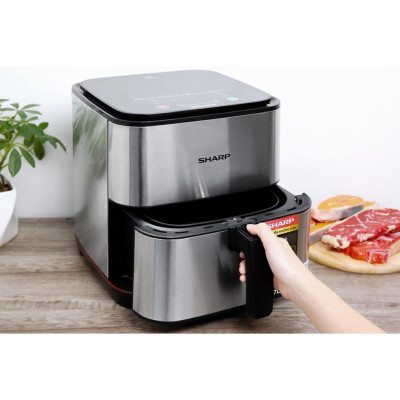 Nồi chiên không dầu Sharp KF-AF70EV-ST dung tích 7 Lít, Công suất 1600W chống dính - Hàng chính hãng