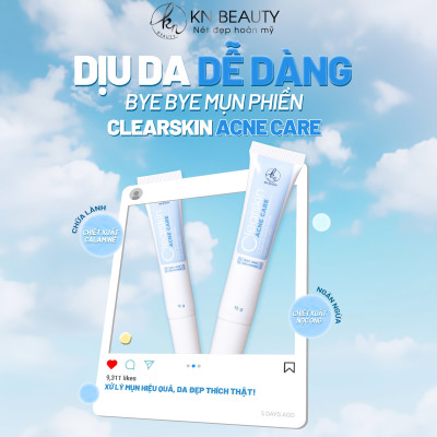 Kem dưỡng mụn CLEARSKIN ACNE CARE KN BEAUTY 15 gram