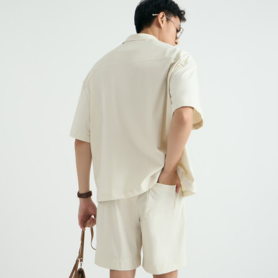 Áo sơ mi tay ngắn nam cổ cuban Form Boxy - RT 10S25SHS006 | ROUTINE CÀ MAU