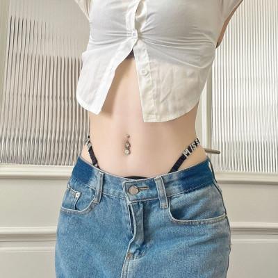 Quần lót ren lọt khe Miss chữ T dây hông chun sexy đính đá siêu đẹp