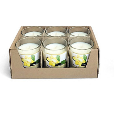 Hộp 6 ly nến thơm votive Eden Candle FTRAMART EDC0016 Vanilla (Hương vani)