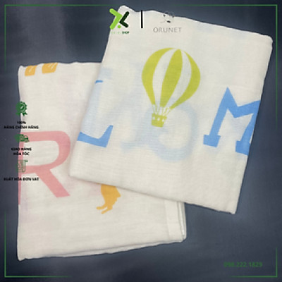Khăn cho bé đi du lịch Orunet - Japan (35x35cm), chất liệu cotton OGWL1004, OGWL2004, OGWL3004