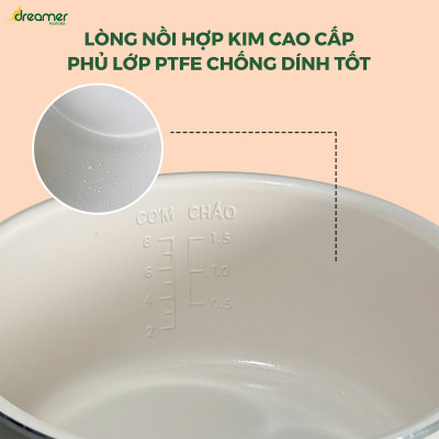 (HÀNG CHÍNH HÃNG) NỒI ÁP SUẤT ĐIỆN ĐA NĂNG DREAMER DKA-EPC14, 11 chức năng, 10 lớp bảo vệ an toàn, 2 nắp nồi, công suất 1300W, BH 12 tháng