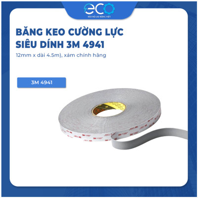 Băng keo cường lực siêu dính 3M 4941 (12mm x dài 4.5m) màu xám