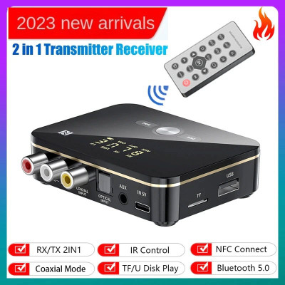 ROGTZ - Bộ Thu Phát Bluetooth Đa Năng M8 NFC, Chip AC6951C, Bluetooth 5.0, Màn Hình LED, Pin Lithium-ion 3.7V/500mAh, 8h, Phạm vi truyền 10m, Kết nối AUX 3.5mm/RCA kép/Coaxial/Optical, Màn LCD, Hỗ Trợ Nhiều Giao Diện - Hàng Chính Hãng
