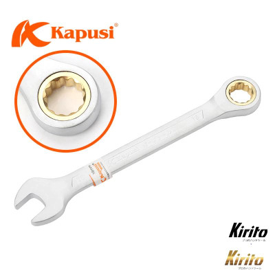 Cờ lê vòng miệng tự động Kapusi Japan nhiều size, thép CR-V chịu lực cao 50BV30, bánh cóc 72 răng