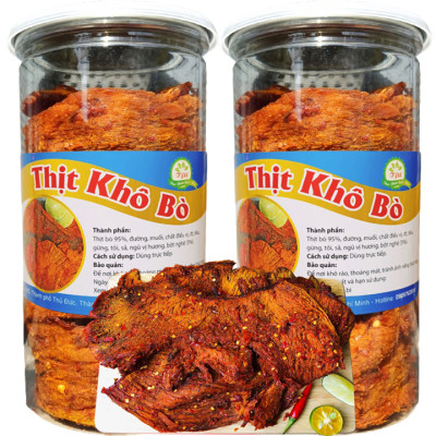 Khô Bò Miếng Mềm Ngon Cao Cấp TLP - Hũ 200G