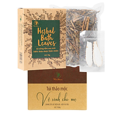Bộ chăm sóc mẹ là siêu nhân Wonmom (1 lá xông + 1 hộp thảo mộc vệ sinh mẹ)