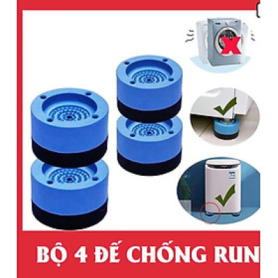 Đế Chống Rung Máy Giặt, Chân Máy Giặt Chân Bàn 4 Miếng Cao Su Cao Cấp. Chống Rung Chống Ồn Chống Trơn Trượt